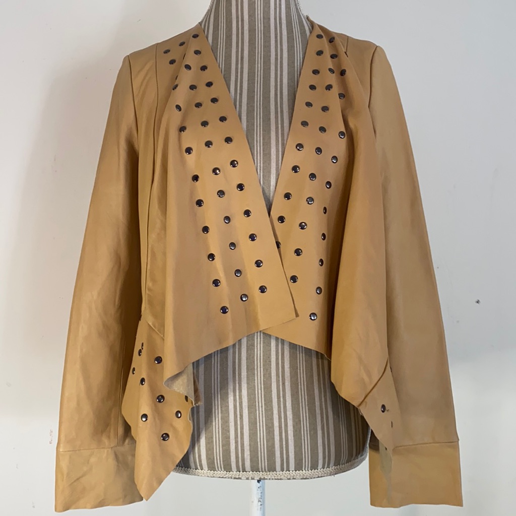 Cache Studded Leather Jacket